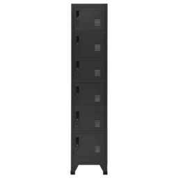 Berkfield Home Locker Cabinet Anthracite 38x40x180 cm Steel in Black - Size: 38 x 40 x 180 cm - thumbnail 2