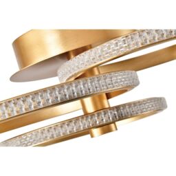 Happy Homewares Modern Designer Brushed Gold LED Ceiling Light with Crystal Effect Acrylic - thumbnail 3
