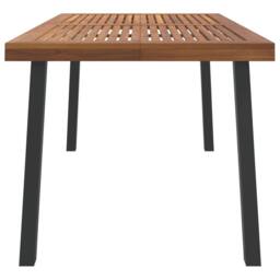 Berkfield Home Garden Table 150x90x75 cm Solid Wood Acacia in Brown - Size: 150 x 90 x 75 cm - thumbnail 4