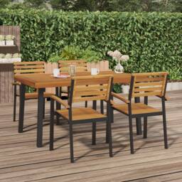 Berkfield Home Garden Table 150x90x75 cm Solid Wood Acacia in Brown - Size: 150 x 90 x 75 cm - thumbnail 1