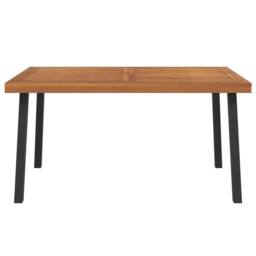 Berkfield Home Garden Table 150x90x75 cm Solid Wood Acacia in Brown - Size: 150 x 90 x 75 cm - thumbnail 3