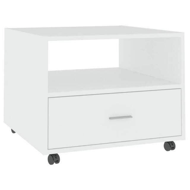 Berkfield Home Coffee Table White 55x55x40 cm Engineered Wood - Size: 55 x 55 x 40 cm - image 1