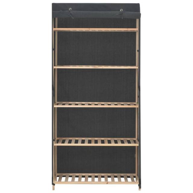 Berkfield Home Wardrobe Grey 79x40x170 cm Fabric - Size: 79 x 40 x 170 cm - image 1