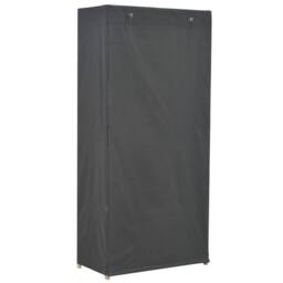 Berkfield Home Wardrobe Grey 79x40x170 cm Fabric - Size: 79 x 40 x 170 cm - thumbnail 3