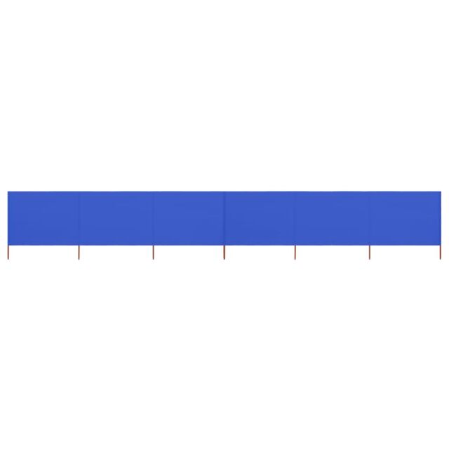 Berkfield Home 6-panel Wind Screen Fabric 800x80 cm Azure Blue - image 1