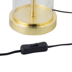 First Choice Lighting Set of 2 Aura - Satin Brass Lamps with Sage Green Fern Silver Shades in Gold - thumbnail 4
