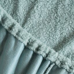 OHS Teddy Fleece Thermal Fitted Bed Sheet in Duck Egg Blue - Size: King Fitted - thumbnail 3