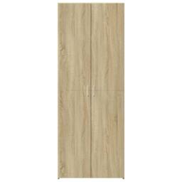 Berkfield Home Highboard Sonoma Oak 80x42.5x185 cm Engineered Wood in Light Brown - thumbnail 4