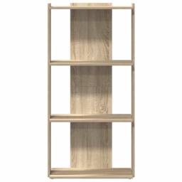Berkfield Home Bookcase 3-Tier Sonoma Oak 60x30x120 cm Engineered Wood in Light Oak - Size: 60 x 30 x 120 cm - thumbnail 4