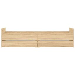 Berkfield Home Bed Frame without Mattress Sonoma Oak 75x190 cm Small Single in Brown - thumbnail 6