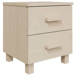 Berkfield Home Decorative Bedside Cabinets HAMAR 2 pcs Honey Brown 40x35x44.5cm in Light Tan - Size: 40x35x44.5 cm - thumbnail 1