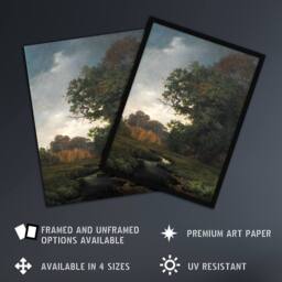 "Artery8 Landscape With Gray Weather Lundbye Wall Art Poster Print - Size: W18"" x H24""" - thumbnail 2