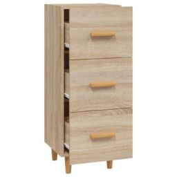 Berkfield Home Sideboard Sonoma Oak 34.5x34x90 cm Engineered Wood in Brown - thumbnail 6