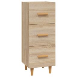 Berkfield Home Sideboard Sonoma Oak 34.5x34x90 cm Engineered Wood in Brown - thumbnail 2