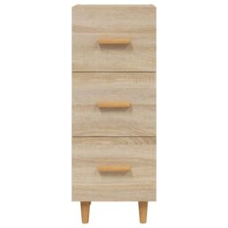 Berkfield Home Sideboard Sonoma Oak 34.5x34x90 cm Engineered Wood in Brown - thumbnail 5