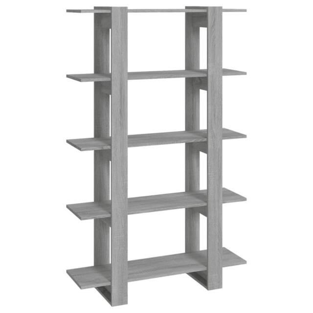 Berkfield Home Book Cabinet/Room Divider Grey Sonoma 100x30x160 cm - Size: 100 x 30 x 160 cm - image 1