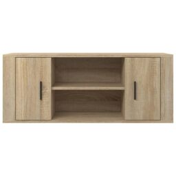 Berkfield Home TV Cabinet Sonoma Oak 100x35x40 cm Engineered Wood in Brown - Size: 100 x 35 x 40 cm - thumbnail 5