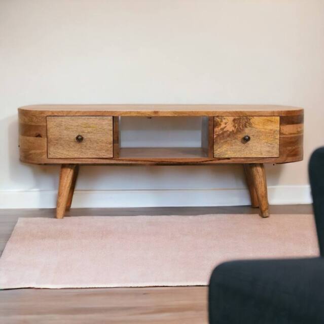 STILVORA Entertainment Unit with 2 Drawers in Brown - image 1