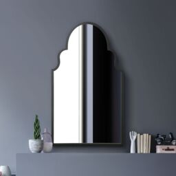 "MirrorOutlet Black Metal Framed Arched Wall Mirror 41"" X 24"" (104CM X 61CM) - Size: 1 Pack" - thumbnail 6
