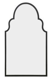 "MirrorOutlet Black Metal Framed Arched Wall Mirror 41"" X 24"" (104CM X 61CM) - Size: 1 Pack" - thumbnail 3