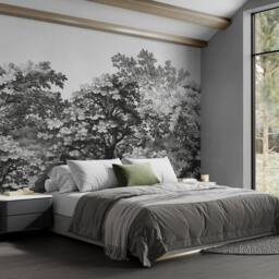 Superfresco Easy Forest Canopy Mono Print To Order 3m x 2.8m Mural in Black - thumbnail 1