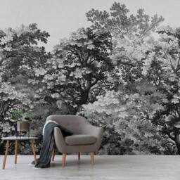 Superfresco Easy Forest Canopy Mono Print To Order 3m x 2.8m Mural in Black - thumbnail 6
