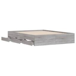 Berkfield Home Bed Frame with Drawers without Mattress Grey Sonoma 140x200 cm - thumbnail 5