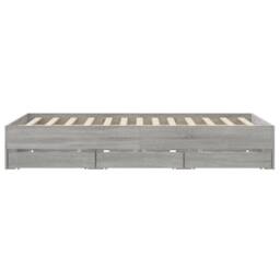 Berkfield Home Bed Frame with Drawers without Mattress Grey Sonoma 140x200 cm - thumbnail 7