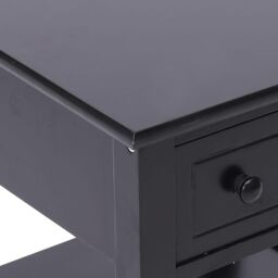 Berkfield Home Side Table Black 40x40x40 cm Paulownia Wood - Size: 40 x 40 x 40 cm - thumbnail 5