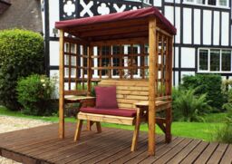 Charles Taylor Trading Wentworth Two Seater Arbour Burgundy in Brown - thumbnail 2