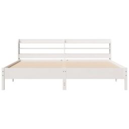 Berkfield Home Bed Frame without Mattress White 180x200 cm Super King Solid Wood Pine - thumbnail 4