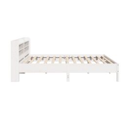 Berkfield Home Bed Frame without Mattress White 180x200 cm Super King Solid Wood Pine - thumbnail 5