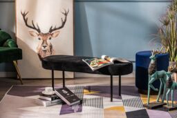 Nordlys Scandinavian Design Bench Metal Legs in Black - thumbnail 2