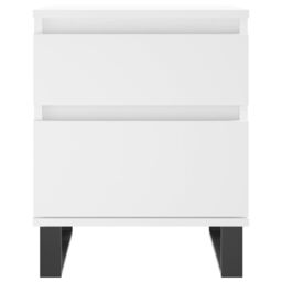 Berkfield Home Bedside Cabinet White 40x35x50 cm Engineered Wood - Size: 40 x 35 x 50 cm - thumbnail 5