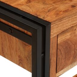 Berkfield Home Console Tables 2 pcs Brown 160 x 33 x 75 cm Solid acacia wood - thumbnail 8