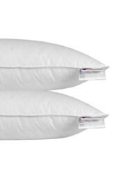 "Homescapes Microfibre Euro Continental Pillow Pair - 40cm x 80cm (16""x32"") in White - Size: 40 cm x 80 cm" - thumbnail 2