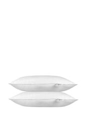 "Homescapes Microfibre Euro Continental Pillow Pair - 40cm x 80cm (16""x32"") in White - Size: 40 cm x 80 cm" - thumbnail 4