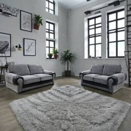 SNUG FURNITURE BIRMINGHAM LTD Tango Jumbo Cord 3+2 Sofa Set in Grey - thumbnail 1