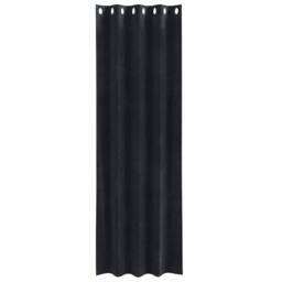 Berkfield Home Modern Blackout Curtains with Eyelets 2 pcs Black Velvet - thumbnail 4