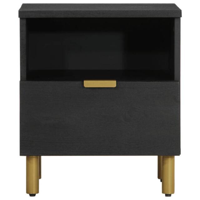 Berkfield Home Classic Bedside Cabinet Black 40x33x46 cm Engineered Wood - Size: 40 x 33 x 46 cm - image 1
