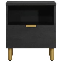 Berkfield Home Classic Bedside Cabinet Black 40x33x46 cm Engineered Wood - Size: 40 x 33 x 46 cm - thumbnail 1