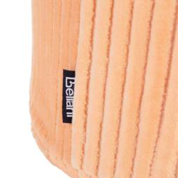 Wyld and Coco Peach Pink Round Pouffe Cotton Velvet Ribbed Corduroy Texture - thumbnail 5