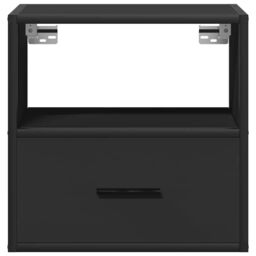Berkfield Home Wall-mounted Bedside Cabinets 2 pcs Black 40x31x39.5 cm - thumbnail 5