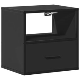 Berkfield Home Wall-mounted Bedside Cabinets 2 pcs Black 40x31x39.5 cm - thumbnail 6