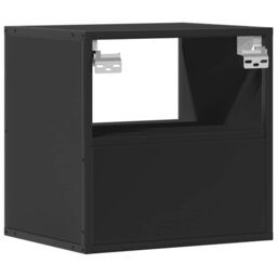 Berkfield Home Wall-mounted Bedside Cabinets 2 pcs Black 40x31x39.5 cm - thumbnail 8