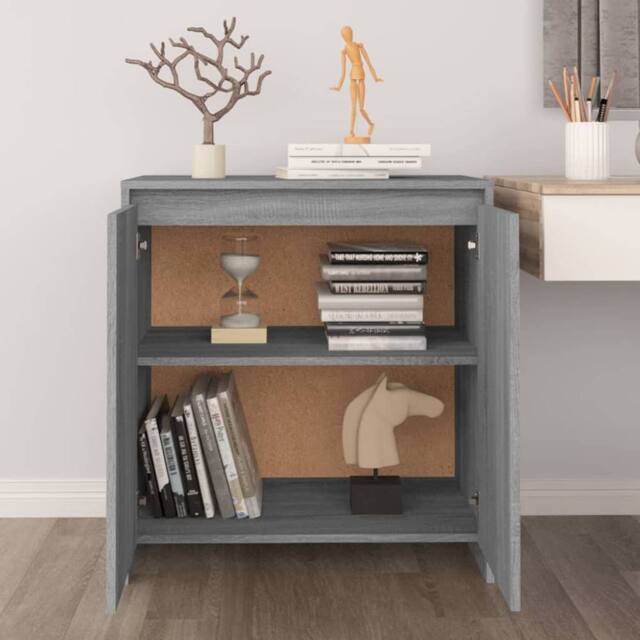 Berkfield Home Sideboard Grey Sonoma 70x41x75 cm Engineered Wood - Size: 70 x 41 x 75 cm - image 1