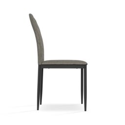More4Homes Set Of 4 Monza Fabric Dining Chair Modern Padded Seat Metal Legs Kitchen in Grey - thumbnail 4