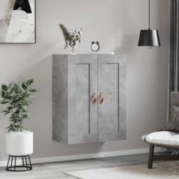 Berkfield Home Wall Mounted Cabinet Concrete Grey 69.5x34x90 cm Engineered Wood