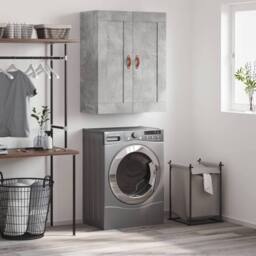 Berkfield Home Wall Mounted Cabinet Concrete Grey 69.5x34x90 cm Engineered Wood - thumbnail 2
