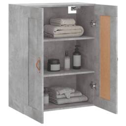 Berkfield Home Wall Mounted Cabinet Concrete Grey 69.5x34x90 cm Engineered Wood - thumbnail 5